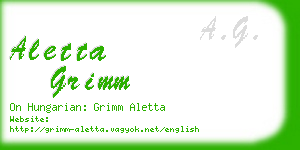 aletta grimm business card